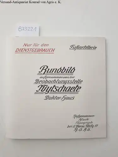 Kluck, Topograph: Faksimile: Rundbild von der Beobachtungsstelle Wytschaete Doktor-Haus
 Vermessungsabteilung 11 beim AOK 6. 