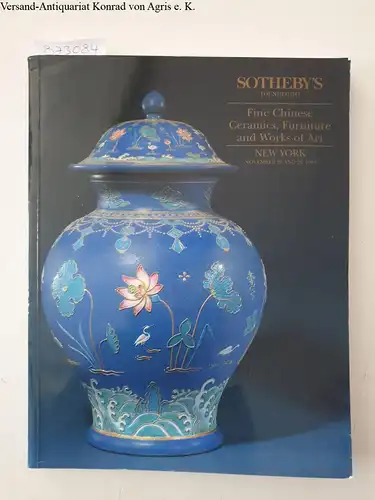 Sotheby's: Sotheby's Fine Chinese Ceramics: Furniture and Works of  Art: New York November 28 and 29, 1994. 