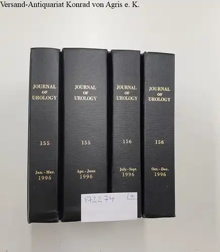 Gillenwater, Jay Y. (Editor), Jean B. deKernion and Edward J. McGuire: The Journal of Urology, Vol. 155 + Vol. 156, Jan. - Dec. 1996 (in 4 Bänden). 