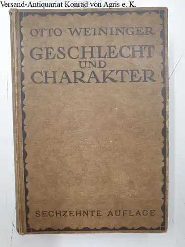 Weininger, Otto: Geschlecht und Charakter. 