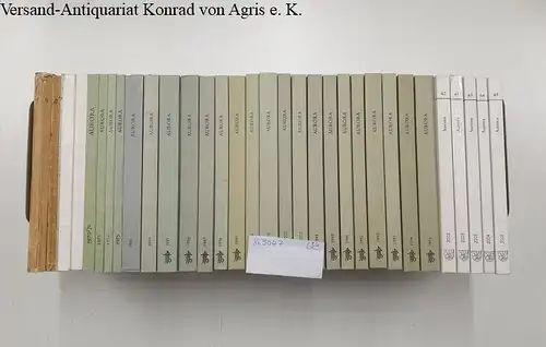 Eichendorff, Karl Freiherr von, Adolf (Hrsg.) Dyroff Karl (Hrsg.) Schodrok u. a: Aurora. Eichendorff Almanach. Ein romantischer Almanach. Jahresgabe der Eichendorff-Stiftung. Konvolut aus 34 Einzelbänden. 