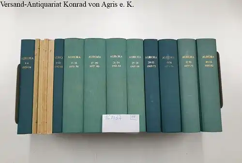 Eichendorff, Karl Freiherr von, Adolf (Hrsg.) Dyroff Karl (Hrsg.) Schodrok u. a: Aurora. Eichendorff Almanach. Ein romantischer Almanach. Jahresgabe der Eichendorff-Stiftung. Band 1 - 42 (1929-1982) in 14 Büchern (teils Reprint). 
