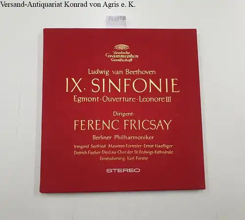 Deutsche Grammophon SLPM 138 002/3 : NM / NM, IX. Sinfonie : Egmont-Ouverture : Leonore III : Ferenc Fricsay : Berliner Philharmoniker : 2 LP Box