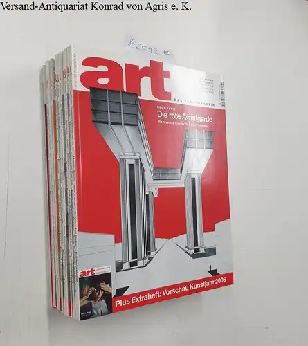 Diverse Autoren: Art. Das Kunstmagazin. Konvolut aus 12 Heften aus dem Jahr 2006. 