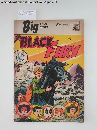 Blue Bird Comics: Blue Bird Comics & Big Shoe Store Presents "Black Fury" No.2, 1959. 