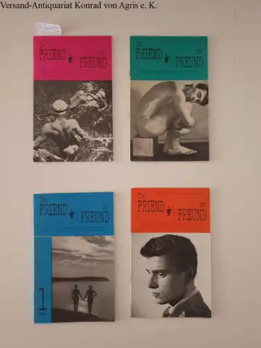 Elmer, Martin (Hrsg.): The Friend / Der Freund : Nr. 0 (ohne Zählung), Nr. 1-3 : Konvolut 4 Hefte 
 Special Edition of the Homosexual Magazine Vennen. 