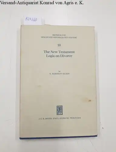 Olsen, V. Norskov: The New Testament Logia on Divorce 
 A Study of their Interpretation from Erasmus to Milton. 