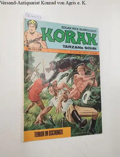 Burroughs, Edgar Rice: Korak. Tarzans Sohn. Nr.49: Terror im Dschungel. 