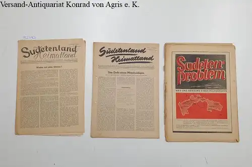 Sudetendeutsche Landsmannschaft: Sudetenland Heimatland : 2. Jahrgang 1949 : Konvolut 3 Hefte (Nr. 12, 14 und 17) 
 Mitteilungsblatt der Sudetendeutschen Volksgruppe. 