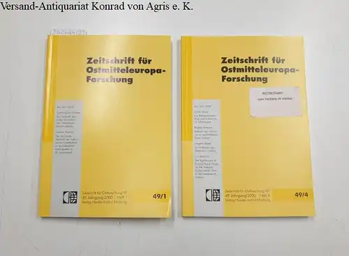 Herder Institut (Hrsg.): Zeitschrift für Ostmitteleuropaforschung : 49. Jgg. / 2000 : Heft 1+4. 