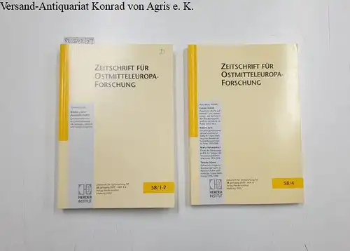 Herder Institut (Hrsg.): Zeitschrift für Ostmitteleuropaforschung : 58. Jgg./ 2009 : Heft 1-2,4. 