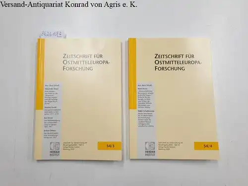 Herder Institut e.V. (Hrsg.): Zeitschrift für Ostmitteleuropa-Forschung : 54 : 2005 : Heft 3-4. 