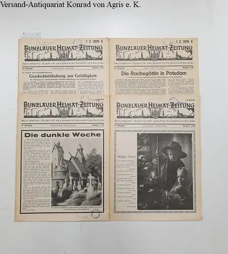 Goldhammer, Karl W. (Hrsg.): Bunzlauer Heimat-Zeitung : 27. Jahrgang 1978 Nummer 4, 5, 11, 12 
 Vertriebenen-Organ für den gesamten Heimatkreis Bunzlau. 