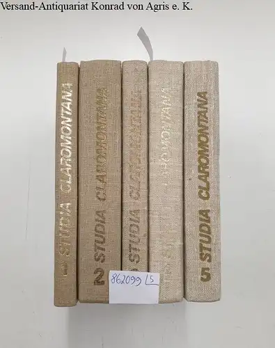 Zbudniewek, Janusz u.a: Studia Claromontana Vol. 1 - 5 : 5 Bände. 