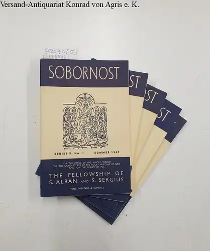 The Fellowship of S. Alban an S. Sergius (Hrsg.): Sobornost : Series 5 No. 1-4,6 
 Hefte Summer 1965, Winter-Spring 1966, Summer 1966, Winter 1966, Winter-Spring 1968. 