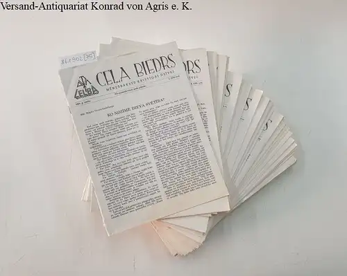 Strautnieks, J. V. (Redakteur): Cela Biedrs : Menesraksts kristigai Dzivei 
 Konvolut der Monatsschrift Jahrgang 1973-1984 (75 Hefte). 
