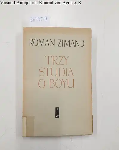 Zimand, roman: Trzy studia o boyu. 