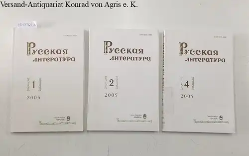 Russische Akademie der Wissenschaften und Institut für Russische Literatur Puschkin Haus (Hrsg.): Russische Literatur : 2005 : Vol. 1 : 2 und 4 
 in russischer Sprache. 
