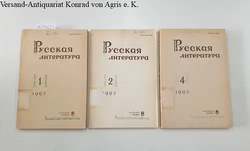 Russische Akademie der Wissenschaften und Institut für Russische Literatur Puschkin Haus (Hrsg.): Russische Literatur : 1995 : Vol. 1: 2 und 4 
 in russischer Sprache. 