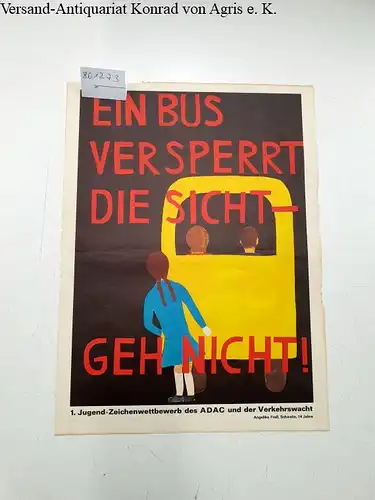 Plakat 1. Jugend-Zeichenwettbewerb des ADAC und der Verkehrswacht