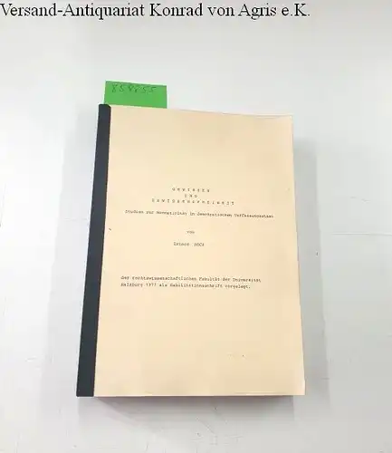 Mock, Erhard: Gewissen und Gewissensfreiheit
 Studien zur Normativität im demokratischen VerfassungsstaatS. 