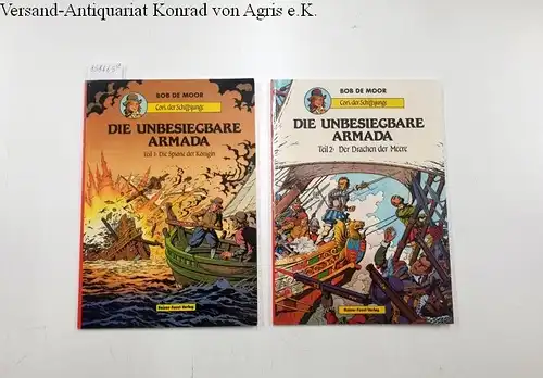 de Moor, Bob: Cori, der Schiffsjunge: Die Unbesiegbare Armada [Teil 1+2]
 Teil 1: Die Spione der Königin / Teil 2: Der Drachen der Meere. 