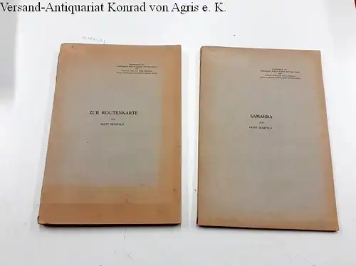 Herzfeld, Ernst: Samarra (Kapitel II) und Zur Routenkarte (Kapitel III) : Großformatiger Sonderdruck 
 aus: Archäologische Reise im Euphrat und Tigris-Gebiet. 