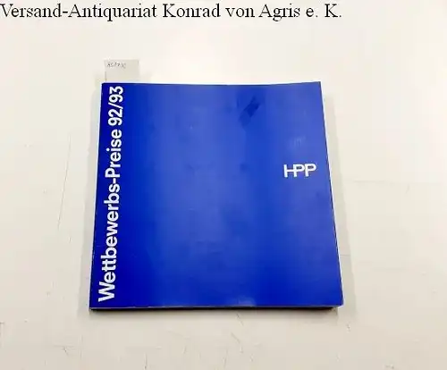 HPP Hentrich-Petschnigg & Partner KG: Wettbewerbs-Preise 92/93
 1. Preise in Wettbewerben und Gutachten. 