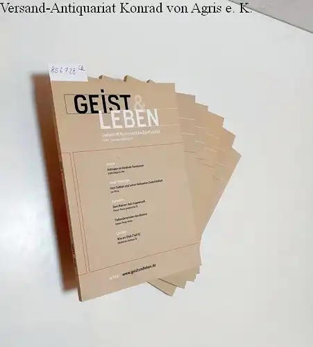 Benke, Christoph (Red.) und Anna Albinus (Red.): Geist und Leben - 1-4/2018+1-2/2019
 Zeitschrift für christliche Spiritualität. 