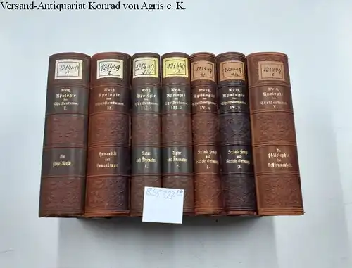 Weiß, Albert Maria: Apologie des Christentums. (Bände 1 - 5, komplett)
 Bd. I: Der ganze Mensch. Handbuch der Ethik/ Bd. II: Humanität und Humanismus. Philosophie...