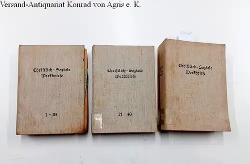 Werkgemeinschaft Christlicher Arbeitnehmer: Christlich-Soziale Werkbriefe. Nr. 1-65 im Leinenordner. 