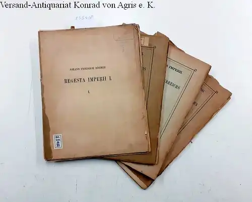 Böhmer, Johann Friedrich und Engelbert Mühlbacher: Die Regesten des Kaiserreichs unter den Karolingern 751-918, 1. Bd. In: J. F. Böhmer, Regesta Imperii I
 Vorwort plus erste bis dritte lieferung. 