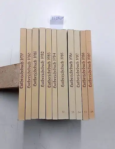 Friedrich Wittig Verlag Hamburg: Luther-Jahrbuch . Jahrbuch der Luther-Gesellschaft  1979-1989, Konvolut von 11 Bänden. 