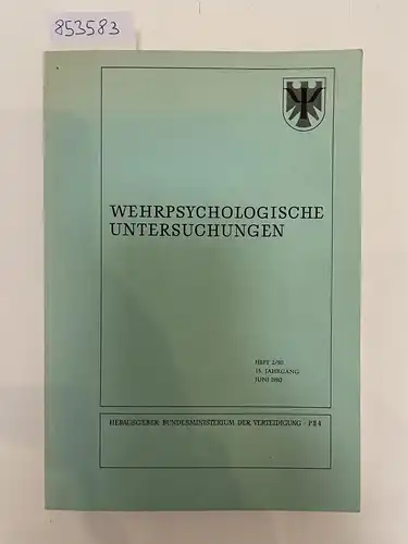 Flach, H: Suizidversuche in der Bundeswehr 
 Eine sozialpsychologische Untersuchung. 
