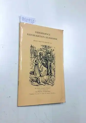 de graaf Antiquarian booksellers: Renaissance Reformation Humanism, books printed before 1800
 Catalogue 25, Part Four F-G. 