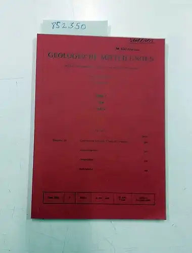 Breddin, Hans (Hrsg.): Geologische Mitteilungen - Band 7, Heft 4. 