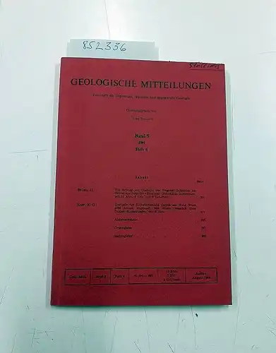 Breddin, Hans (Hrsg.): Geologische Mitteilungen - Band 5, Heft 4. 