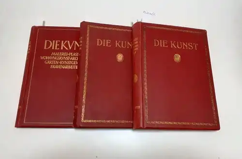 F. Bruckmann A.G. (Hrsg.): Die Kunst : Monatshefte für Freie und Angewandte Kunst : Konvolut 3 Bände 
 Band 48 (1923); 55 (1927); 58 (1928). 