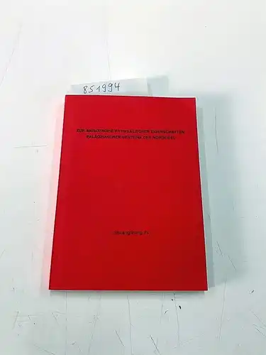 Yu, Shuangzhong: Zur Anisotropie physikalischer Eigenschaften paläozoischer Gesteine der Nordeifel
 Dissertation. 