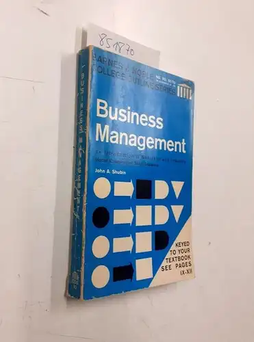 Shubin, John A: Business Management
 An Introduction to Business and Industry. 