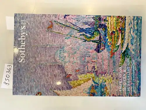 Sotheby's: Impressionist, Modern & Surrealist Art
 Evening & Day Sales February 2020 : Alberto Giacometti, Ernst Ludwig Kirchner, Fernand Léger, Franz Marc, Joan Miró, Camille Pissarro, Paul Signac u.a. 