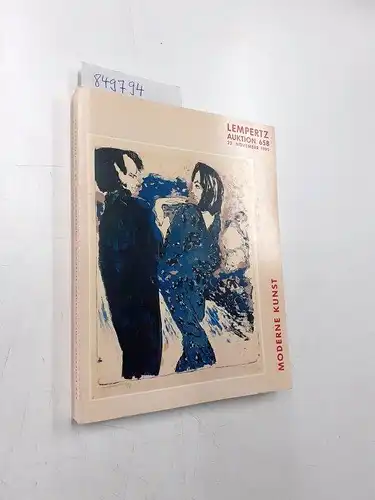 Kunsthaus Lempertz: 658. Math. Lempertz'sche Kunstversteigerung. Moderne Kunst bis circa 1945
 Gemälde, Plastik, Aquarelle, Handzeichnungen, Graphik, Illustrierte Bücher, Mappenwerke. 22. November 1990. 