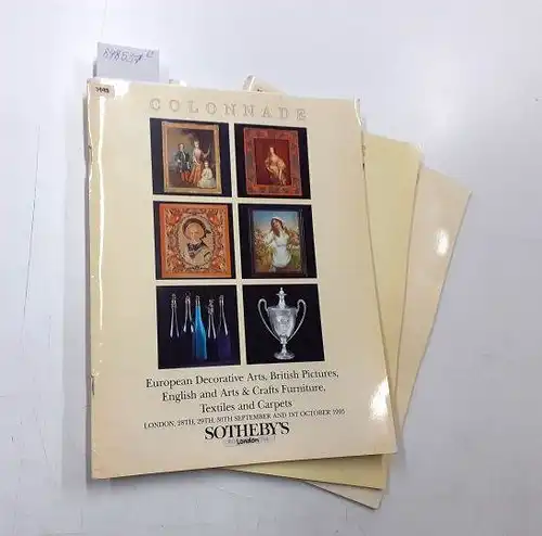 Sotheby's (Hrsg.): Sotheby's Colonnade Catalogues (3 Volumes). 