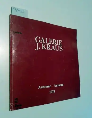 Galerie J. Kraus (Hrsg.): Tableaux et Dessins des Maîtres Anciens Hollandais et Flamands / Dutch and Flemish Old Master Paintings and Drawings
 Automne - Autumn 1978. 