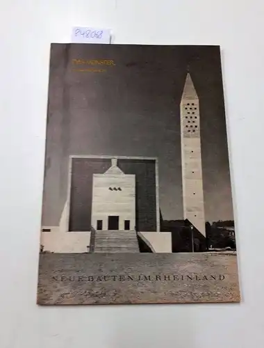 Das Münster. Zeitschrift für christliche Kunst und Kunstwissenschaft. 1/2/1962: Das Münster. Zeitschrift für christliche Kunst und Kunstwissenschaft. 1/2/1962 15. Jahrgang. 