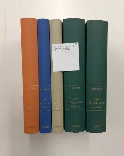 Dickens, Charles, Oscar Wilde Robert Louis Stevenson u. a: Lesepaket Britische Literatur des 19. Jahrhunderts (Konvolut 5 Bücher). 