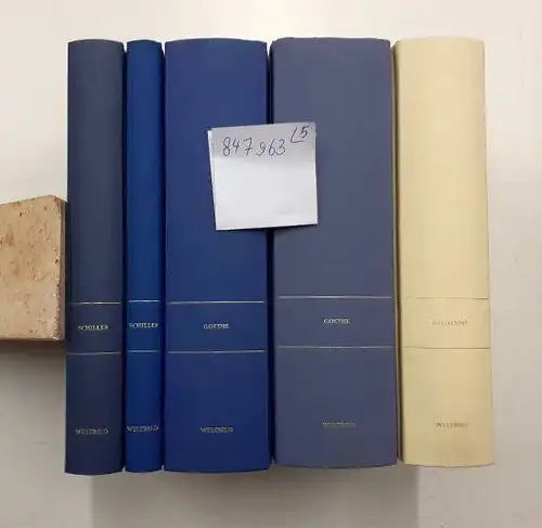 Goethe, Johann Wolfgang von, Friedrich Schiller und Clemens Brentano: Lesepaket Weimarer Klassiker (Konvolut 5 Bücher). 