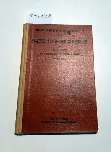 Budde, Emil: Blätter aus meinem Skizzenbuch 
 mit Anmerkungen herausgegeben von Dr. Emil Rodhe. 