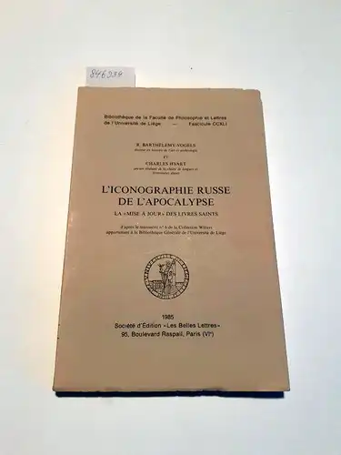 Barthélemy-Vogels, Renée und Charles Hyart: L'Iconographie Russe de l'Apocalypse
 La  des Livres Saints d'après le manuscrit n° 6 de la Collection Wittert appartenant à la Bibliotheue Générale de l'Université de Liège. 