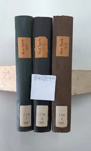 Burger, C. P., B. Kruitwagen und Willem de Vresse: Het Boek - Tweede Reeks van het Tijdschrift voor Boek- en Bibliotheekwezen, 1917-1919, 6e-8e Jaargang Konvolut. 